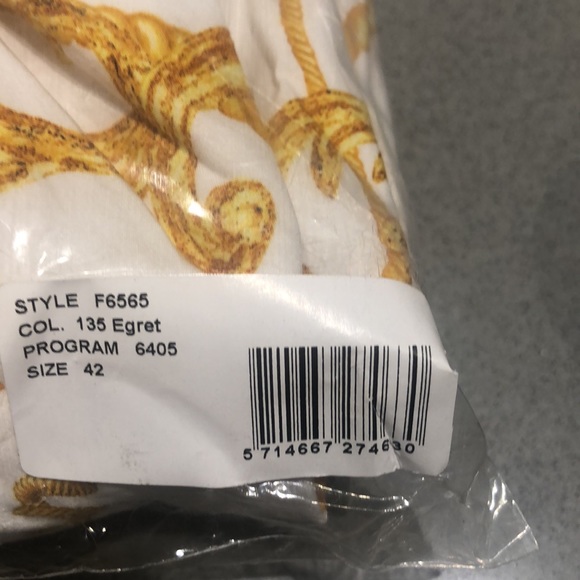 GANNI PRINTED COTTON POPLIN GATHERED PANEL WIDE MINI SHIRT DRESS, size 36 & 42 - Picture 6 of 6